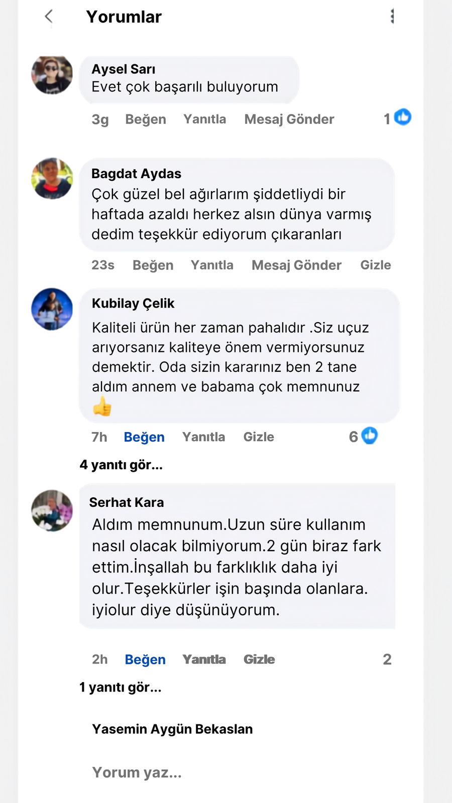 Müşteri mesajı 9