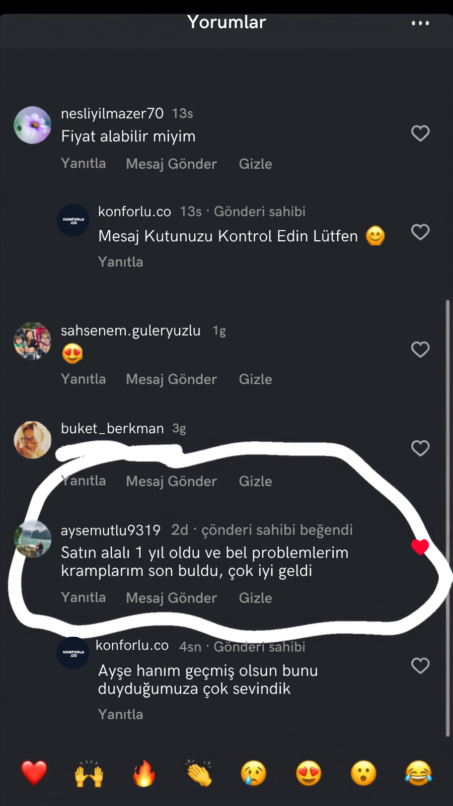 Müşteri mesajı 8